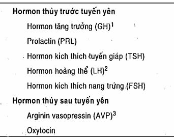 Các hormon tuyến yên