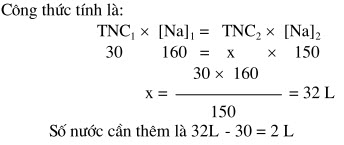 Tính lượng nước và muối để điều chỉnh