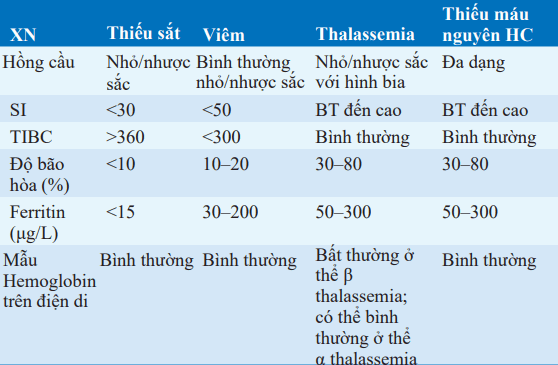 Chẩn đoán thiếu máu