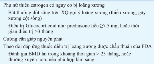 Chỉ định đo mật độ xương