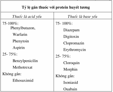 Tỷ lệ gắn thuốc