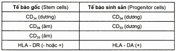 Các dấu ấn màng: phân biệt giữa tế bào gốc và tế bào progenitor