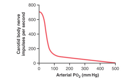 Ảnh hưởng của PO2 động mạch đến tốc độ xung động từ thân động mạch cảnh