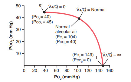 Biểu đồ áp suất riêng phần bình thường của oxy
